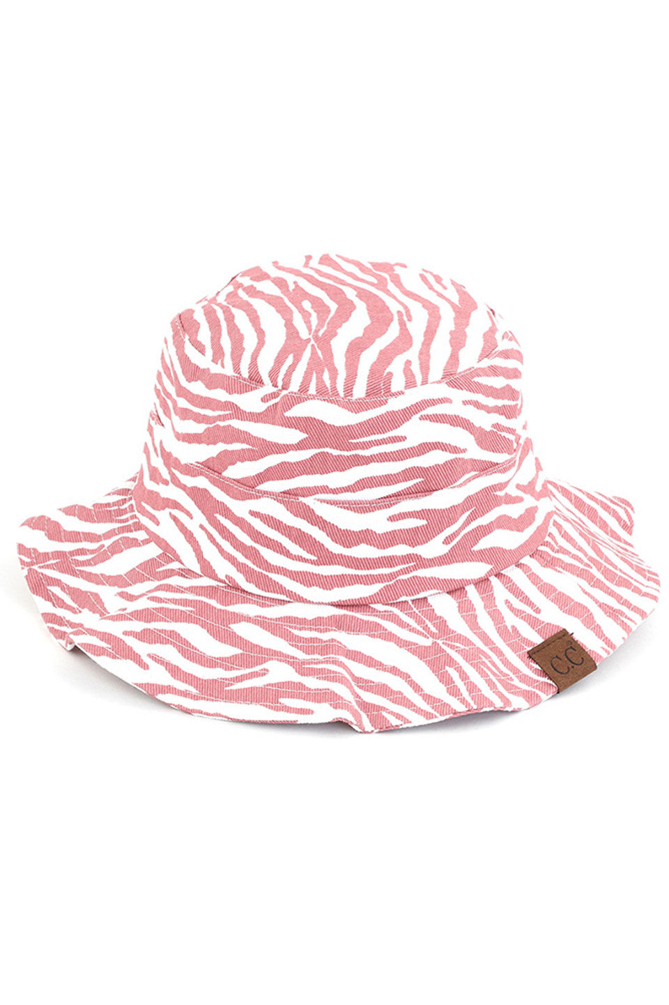 C.C ZEBRA PRINT BUCKET HAT from Madeline Love