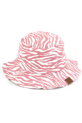 C.C ZEBRA PRINT BUCKET HAT from Madeline Love