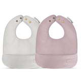 Classic - Set of Soft Vegan Leather Easy Clean Bibs 0-12 Months from Bleu La La