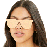 Sustainable Future Wife - Gold Square Wayfarer Sunglasses from TopFoxx