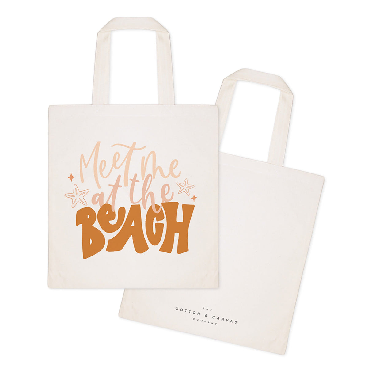 Meet Me At The Beach Cotton Canvas Tote Bag from The Cotton & Canvas Co.