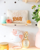 Meet Me At The Beach Cotton Canvas Cosmetic Bag from The Cotton & Canvas Co.
