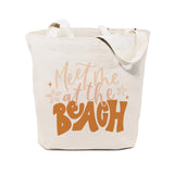 Meet Me At The Beach Cotton Canvas Tote Bag from The Cotton & Canvas Co.