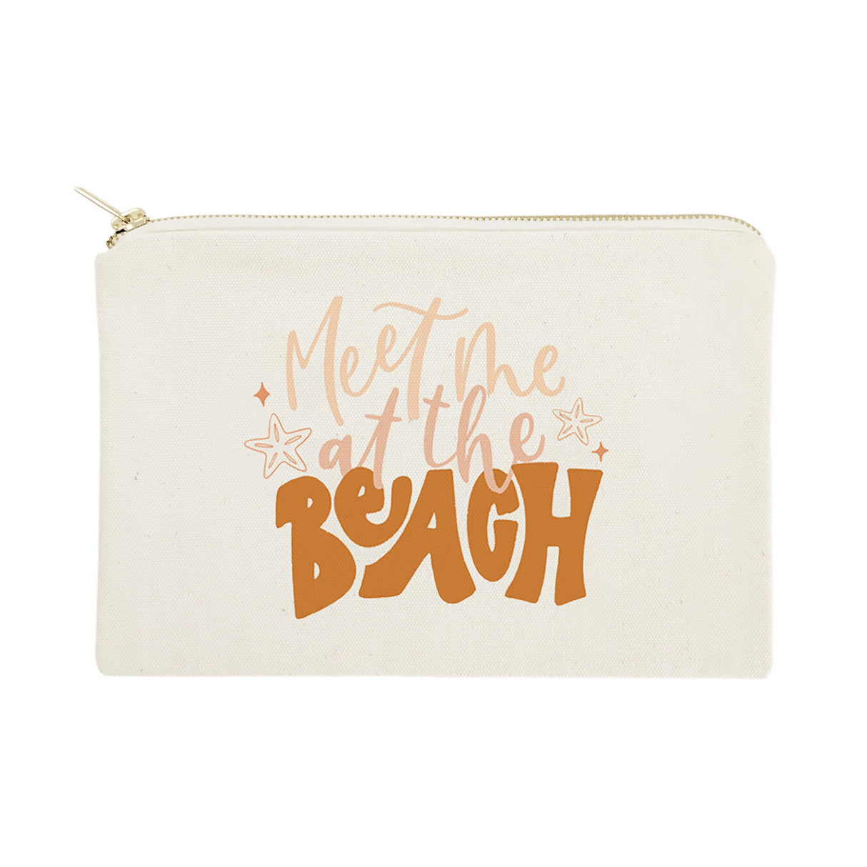 Meet Me At The Beach Cotton Canvas Cosmetic Bag from The Cotton & Canvas Co.