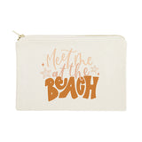 Meet Me At The Beach Cotton Canvas Cosmetic Bag from The Cotton & Canvas Co.