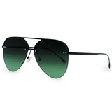 Smaller Megan 2 - Dark Green Metal Aviator Sunglasses from TopFoxx