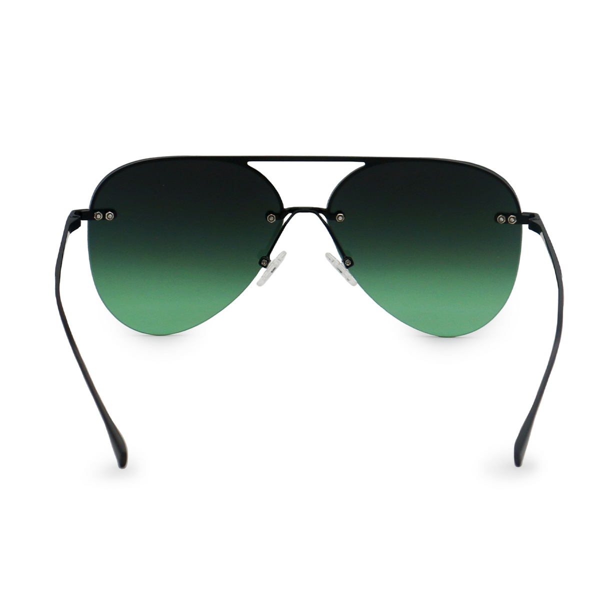 Smaller Megan 2 - Dark Green Metal Aviator Sunglasses from TopFoxx