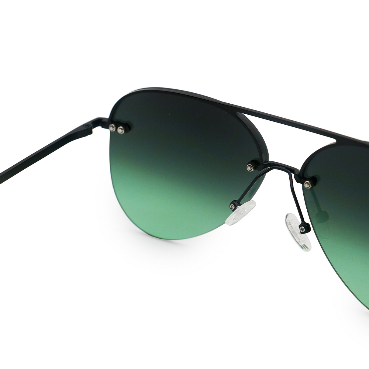 Smaller Megan 2 - Dark Green Metal Aviator Sunglasses from TopFoxx