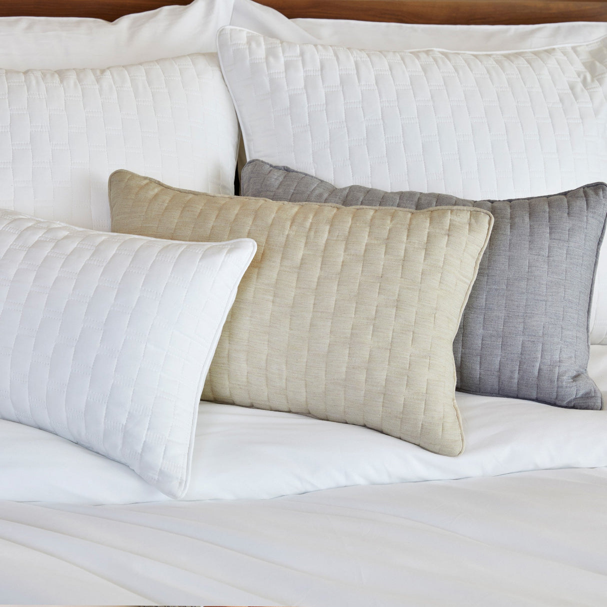 Bamboo Cotton Decorative Throw Pillow- Snow from BedVoyage