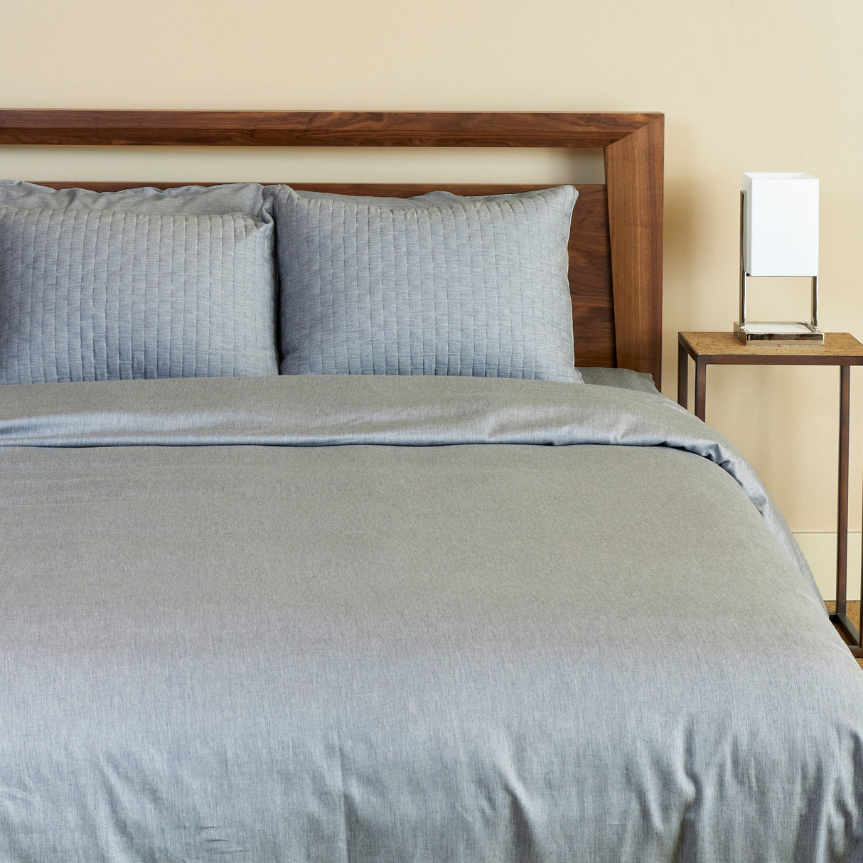 Bamboo Cotton Standard Shams 2 Pack - Silver from BedVoyage