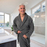 Melange Bamboo Bath Robe  - Charcoal from BedVoyage