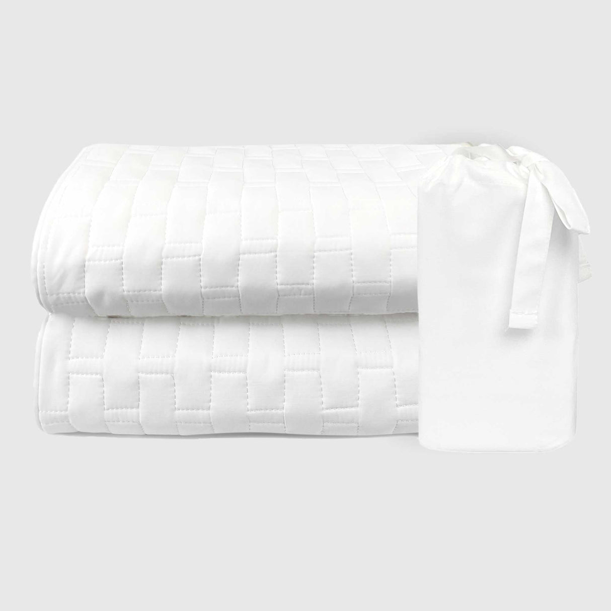Bamboo Cotton Standard Shams, Vertical, 2-pack - Snow - Final Sale/No Returns from BedVoyage
