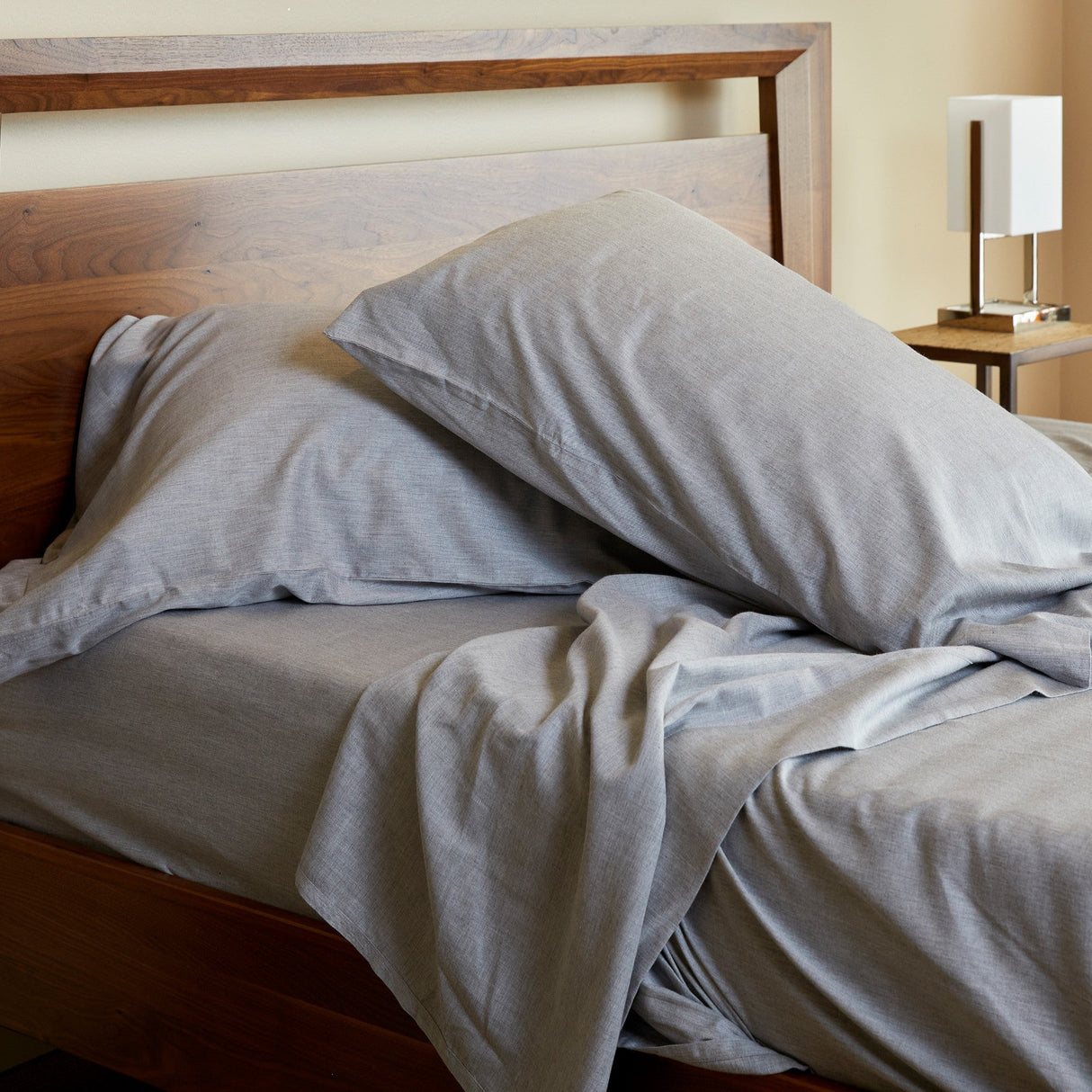 Bamboo Cotton Bed Sheets - Silver from BedVoyage