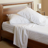 Bamboo Cotton Bed Sheets - Snow from BedVoyage