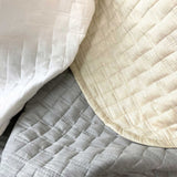 Bamboo Cotton Quilted Coverlet - Silver from BedVoyage