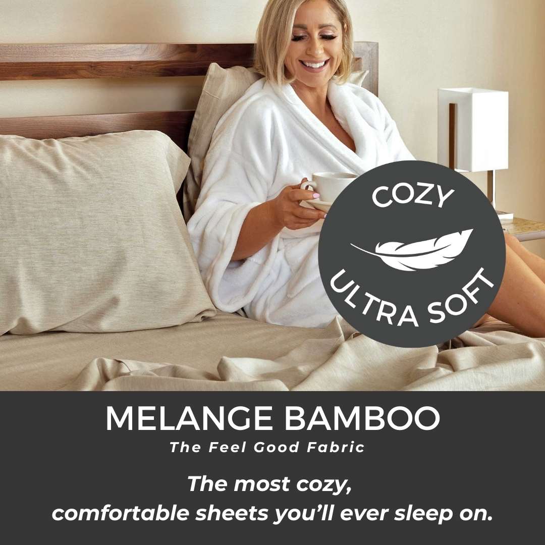 Bamboo Cotton Bed Sheets - Sand from BedVoyage