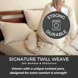 Bamboo Cotton Bed Sheets - Sand from BedVoyage