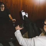 Men's Grigio & Cream Velvet House Slide from Del Toro Shoes