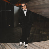 Men's Grigio & Cream Velvet House Slide from Del Toro Shoes
