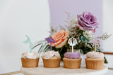Mermaid Acrylic Cupcake Toppers, Set of 12 from The Cotton & Canvas Co.