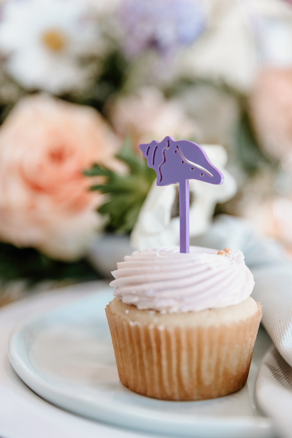 Mermaid Acrylic Cupcake Toppers, Set of 12 from The Cotton & Canvas Co.