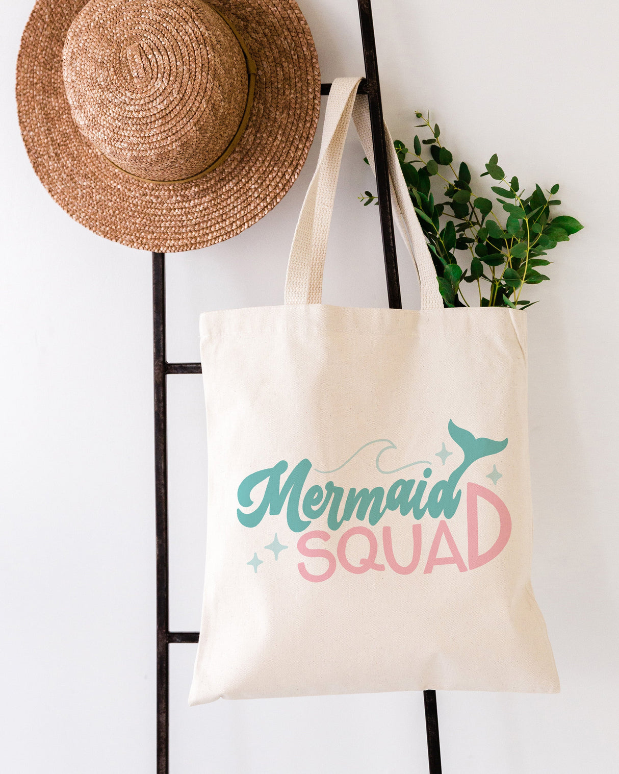 Mermaid Squad Cotton Canvas Tote Bag from The Cotton & Canvas Co.