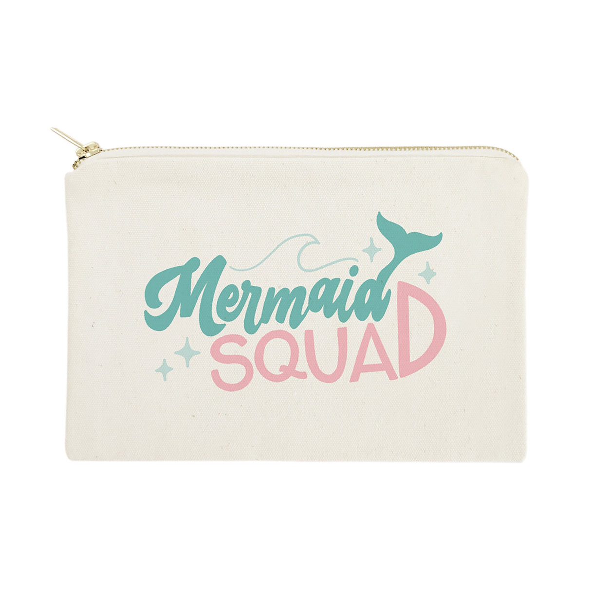 Mermaid Squad Cotton Canvas Cosmetic Bag from The Cotton & Canvas Co.