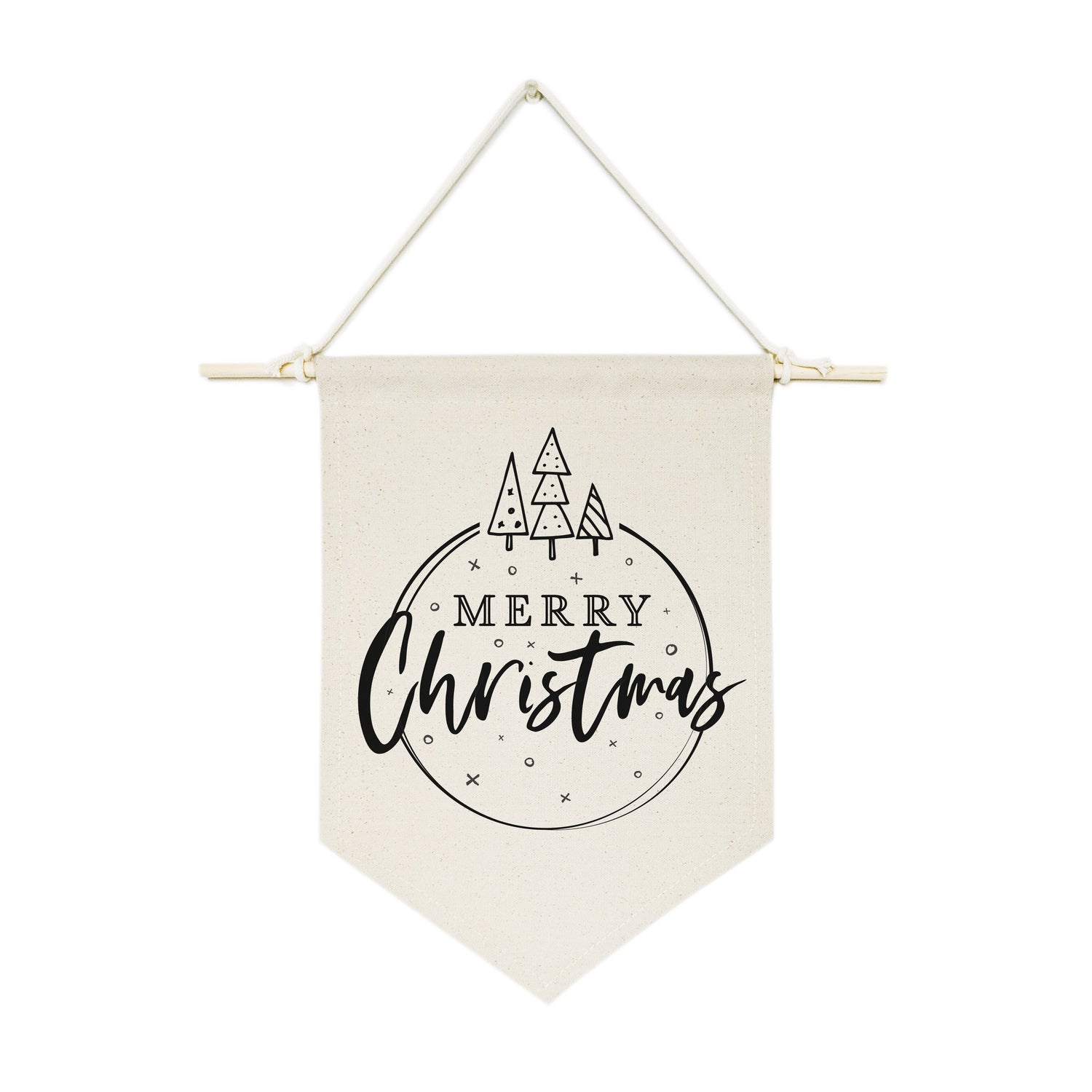 Merry Christmas Hanging Wall Banner from The Cotton & Canvas Co.