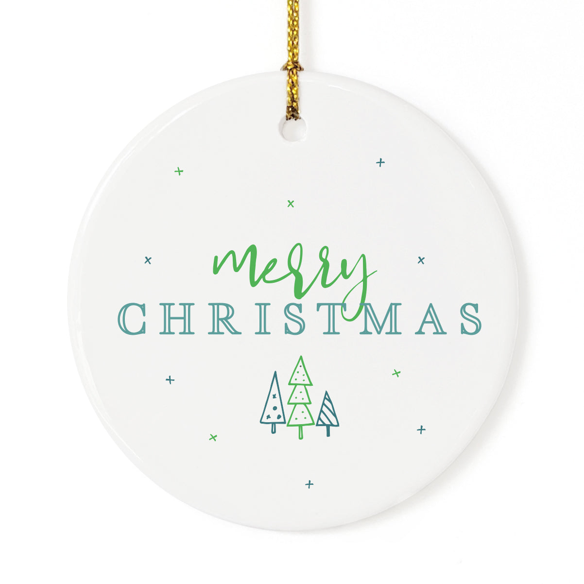 Modern Merry Christmas Ornament from The Cotton & Canvas Co.