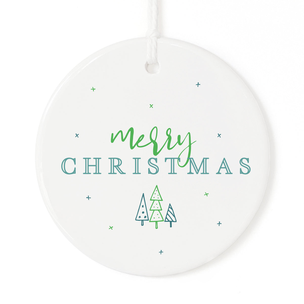 Modern Merry Christmas Ornament from The Cotton & Canvas Co.