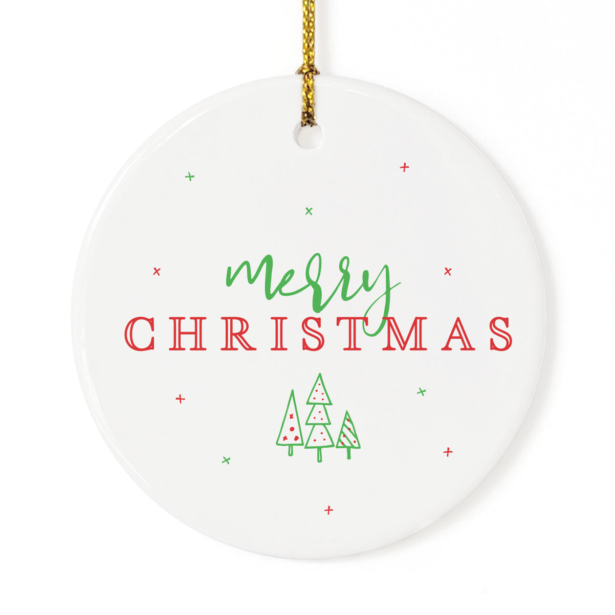 Classic Merry Christmas Ornament from The Cotton & Canvas Co.