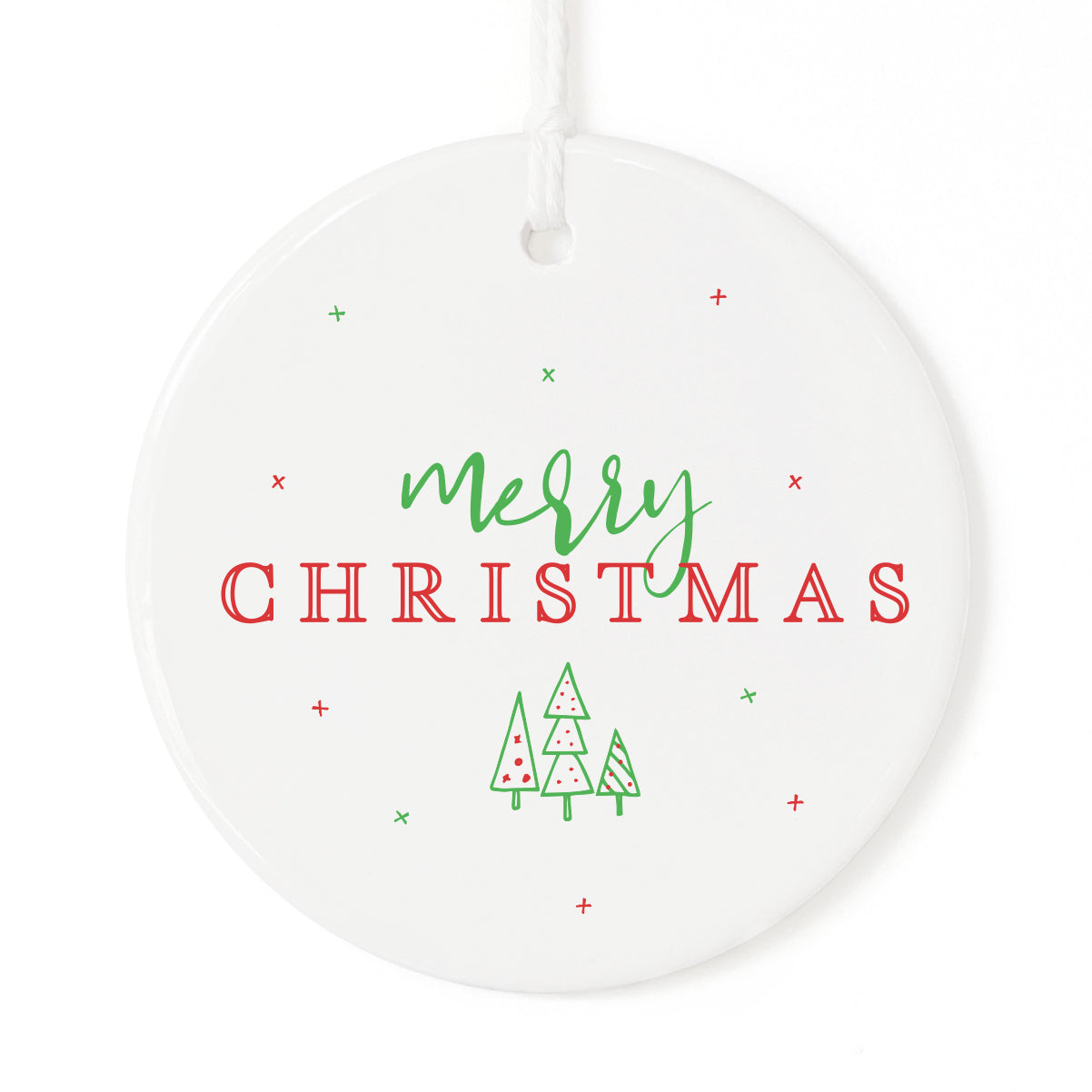 Classic Merry Christmas Ornament from The Cotton & Canvas Co.