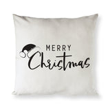 Merry Christmas Cotton Canvas Holiday Pillow Cover from The Cotton & Canvas Co.