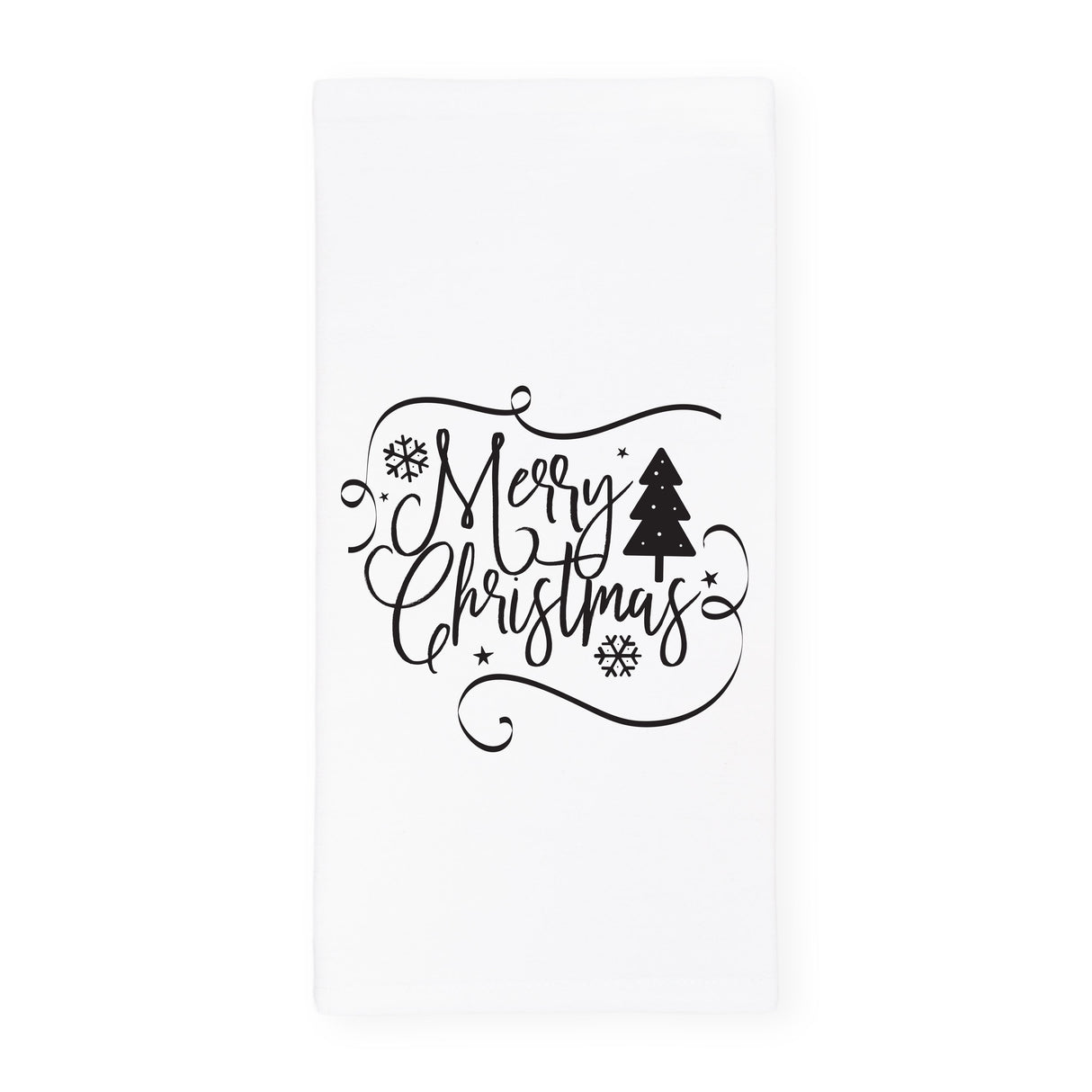 Merry Christmas Cotton Canvas Kitchen Tea Towel from The Cotton & Canvas Co.
