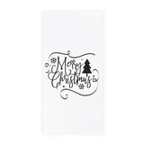 Merry Christmas Cotton Canvas Kitchen Tea Towel from The Cotton & Canvas Co.