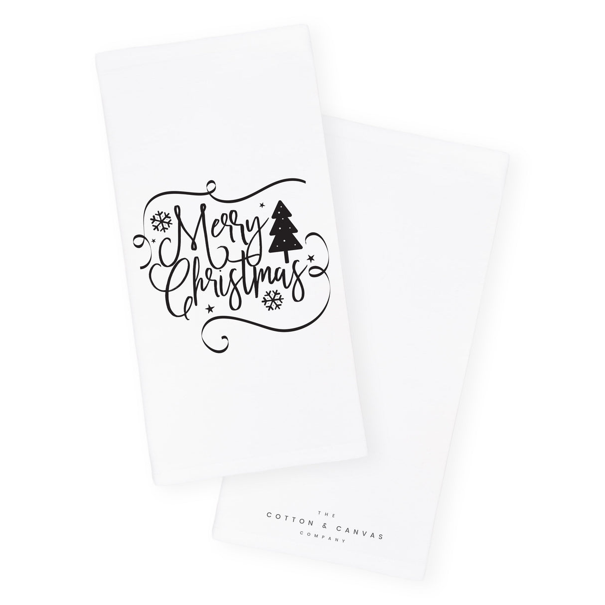 Merry Christmas Cotton Canvas Kitchen Tea Towel from The Cotton & Canvas Co.