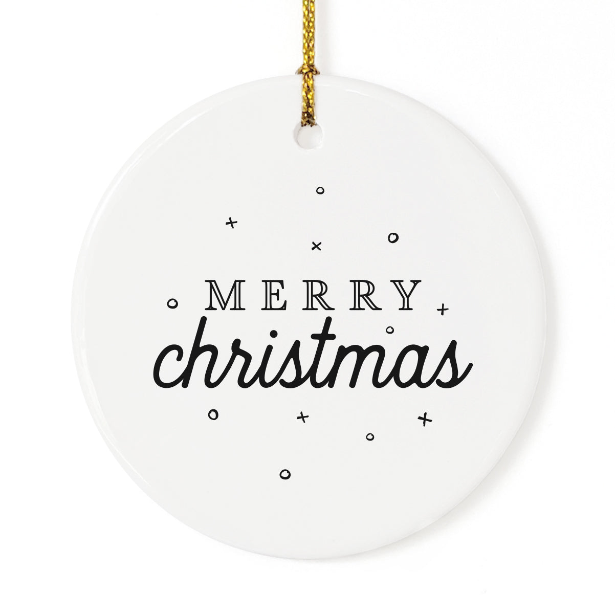 Merry Christmas Ornament from The Cotton & Canvas Co.
