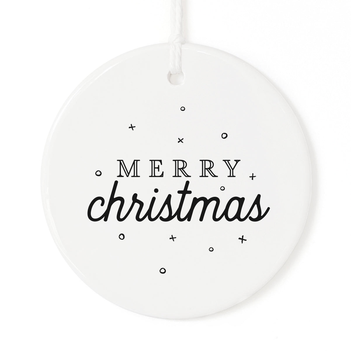 Merry Christmas Ornament from The Cotton & Canvas Co.