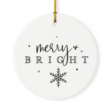 Merry + Bright Christmas Ornament from The Cotton & Canvas Co.