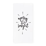 Merry and Bright Cotton Canvas Christmas Kitchen Tea Towel from The Cotton & Canvas Co.