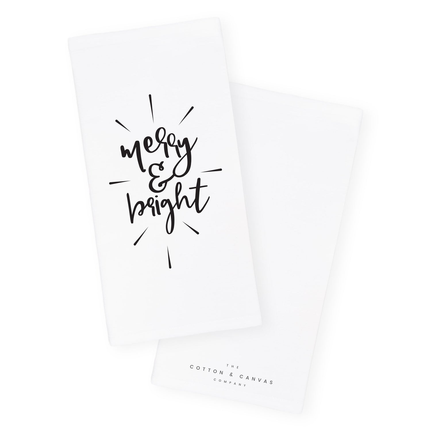 Merry and Bright Cotton Canvas Christmas Kitchen Tea Towel from The Cotton & Canvas Co.