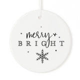 Merry + Bright Christmas Ornament from The Cotton & Canvas Co.