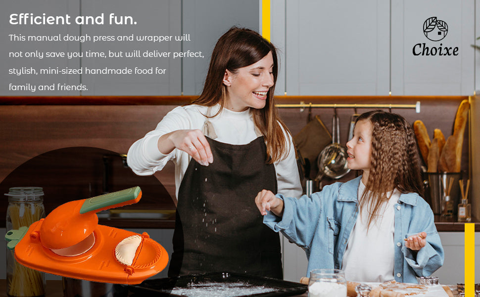 2-in-1 Manual Dough Press. Dumpling Empanada Pastries Maker from Choixe