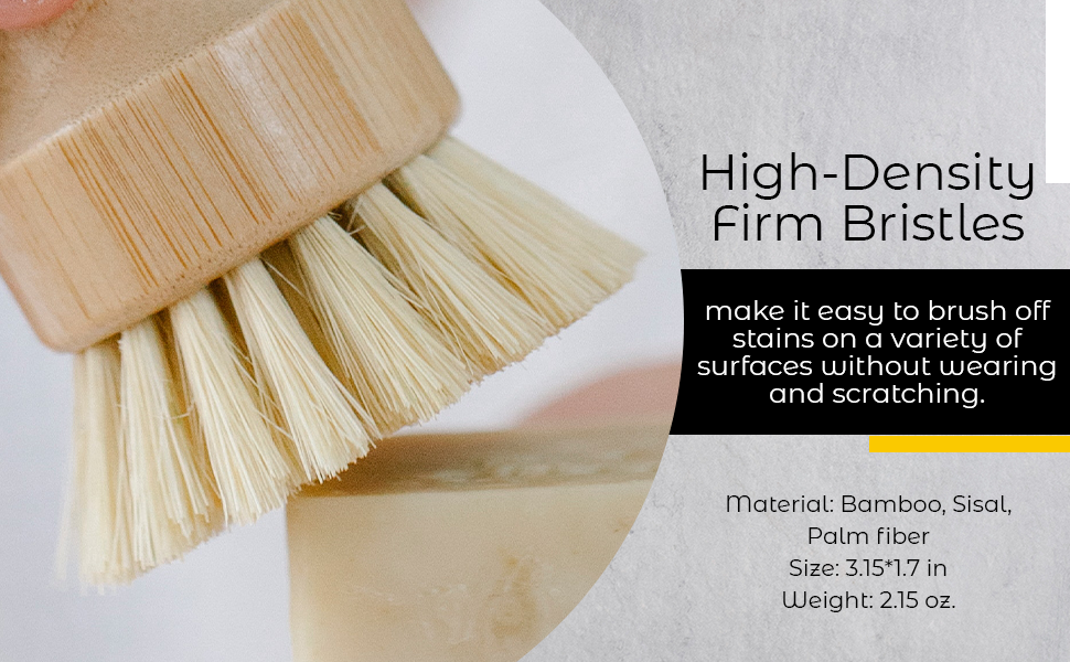 Bamboo Sisal Fiber Dish Brush from Choixe