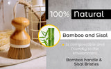 Bamboo Sisal Fiber Dish Brush from Choixe