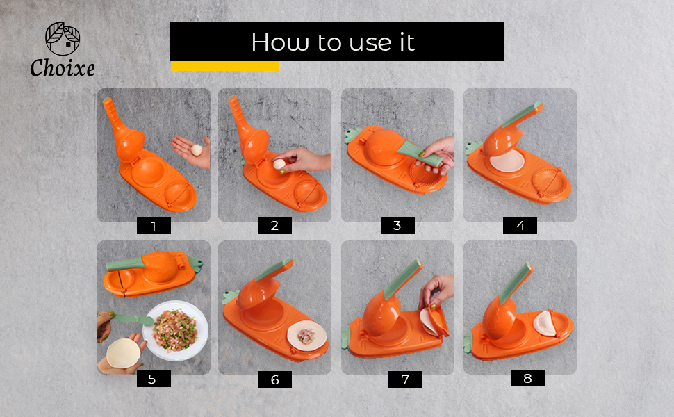 2-in-1 Manual Dough Press. Dumpling Empanada Pastries Maker from Choixe