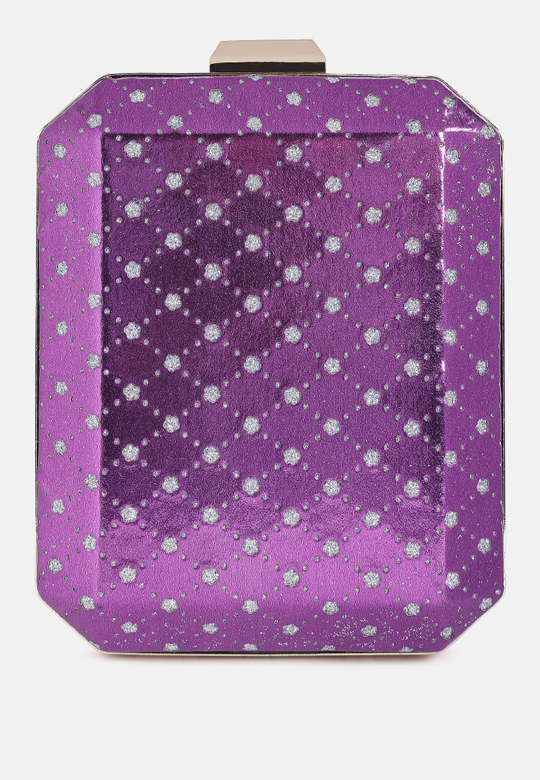 Metallic Cut Out Clutch Bag from London Rag International