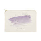 Miami Cityscape Cotton Canvas Cosmetic Bag from The Cotton & Canvas Co.