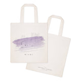Miami Cityscape Cotton Canvas Tote Bag from The Cotton & Canvas Co.