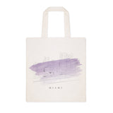 Miami Cityscape Cotton Canvas Tote Bag from The Cotton & Canvas Co.